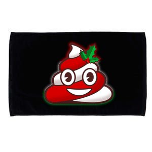 Funny Christmas Poop Emoji Microfiber Hand Towel