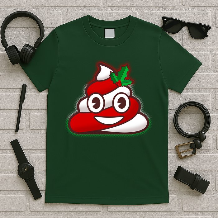 Funny Christmas Poop Emoji T-Shirt