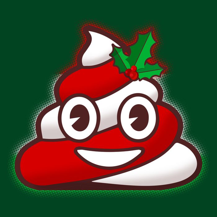 Funny Christmas Poop Emoji Kids Sweatshirt