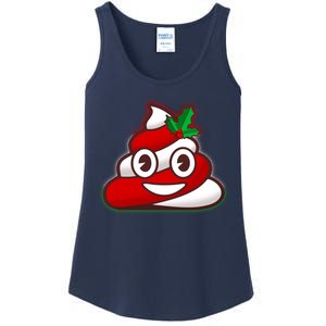 Funny Christmas Poop Emoji Ladies Essential Tank