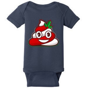 Funny Christmas Poop Emoji Baby Bodysuit