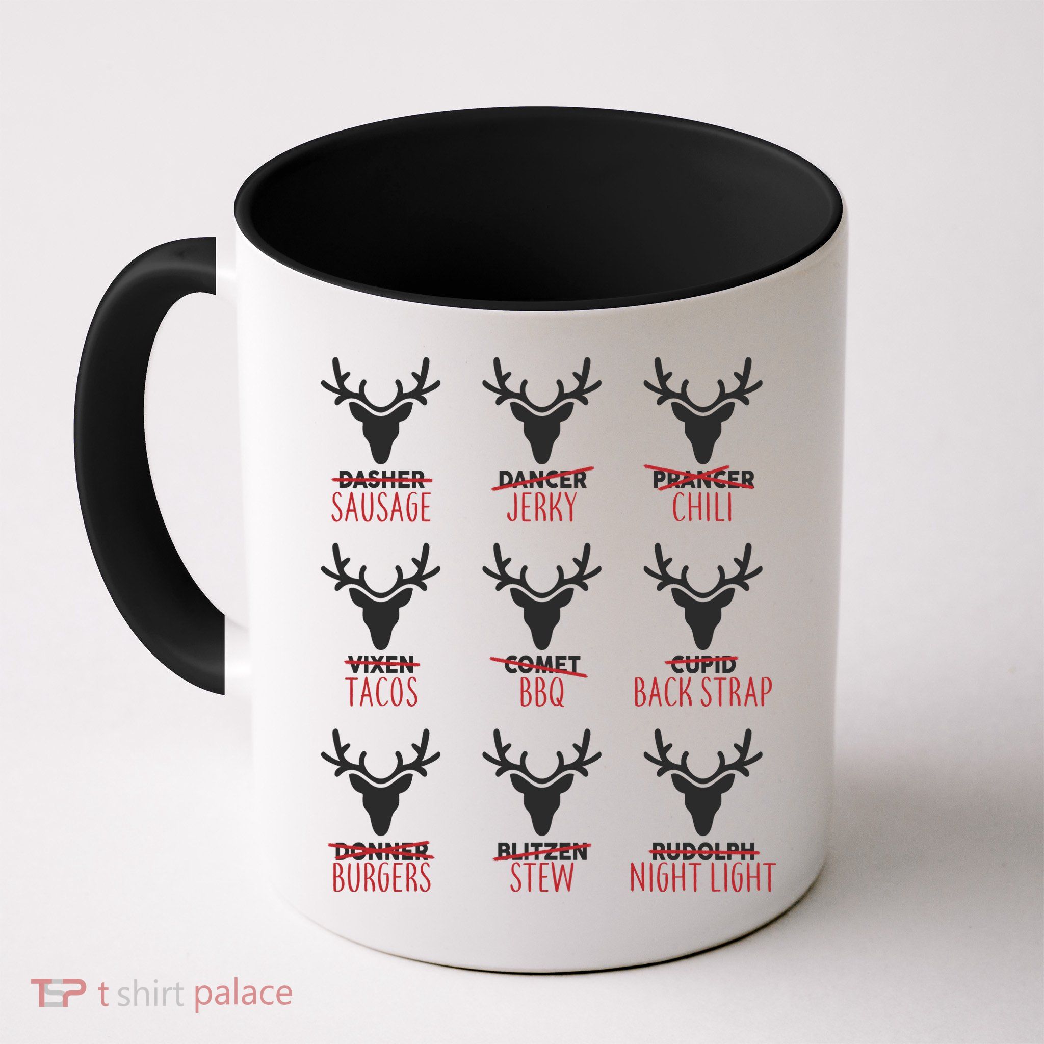 Funny Christmas Reindeer Names Coffee Mug