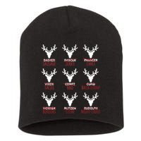 Funny Christmas Reindeer Names Short Acrylic Beanie