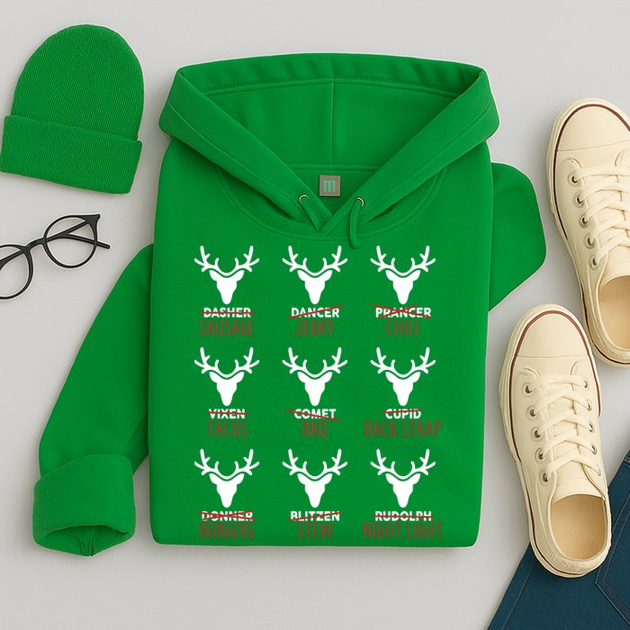Funny Christmas Reindeer Names Hoodie