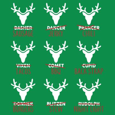 Funny Christmas Reindeer Names T-Shirt