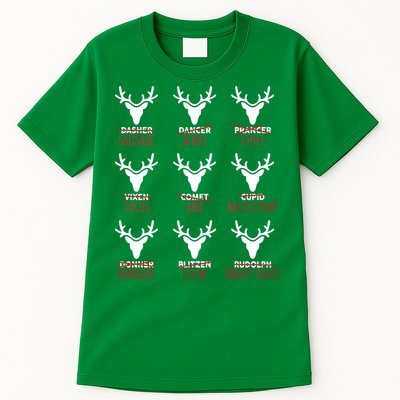 Funny Christmas Reindeer Names Tall T-Shirt
