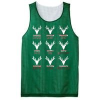 Funny Christmas Reindeer Names Mesh Reversible Basketball Jersey Tank