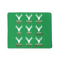 Funny Christmas Reindeer Names Mousepad