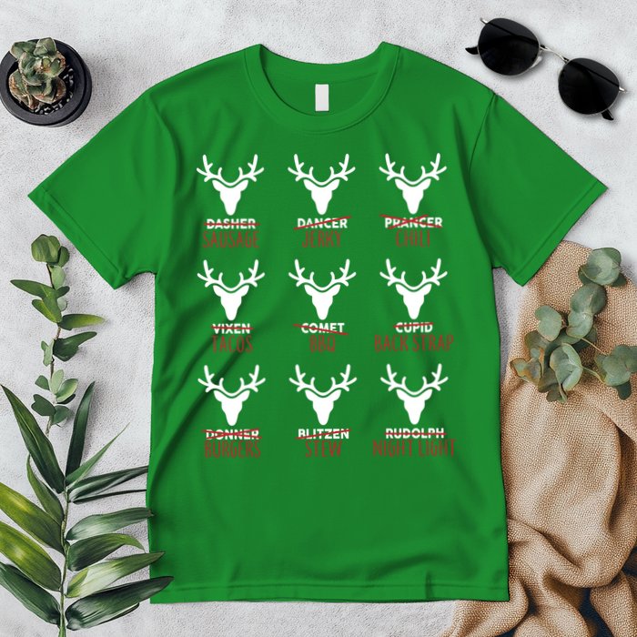 Funny Christmas Reindeer Names Premium T-Shirt