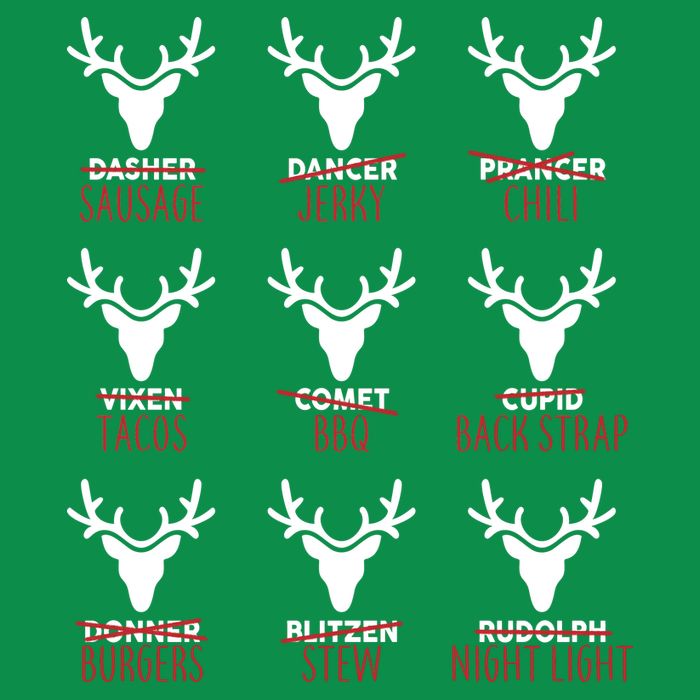 Funny Christmas Reindeer Names Kids T-Shirt