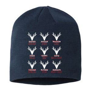 Funny Christmas Reindeer Names Sustainable Beanie