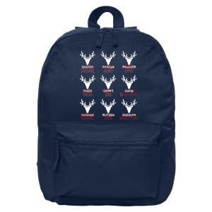 Funny Christmas Reindeer Names 16 in Basic Backpack