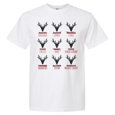 Funny Christmas Reindeer Names Garment-Dyed Heavyweight T-Shirt