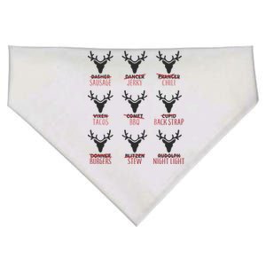 Funny Christmas Reindeer Names USA-Made Doggie Bandana