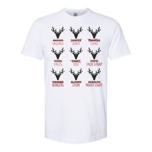 Funny Christmas Reindeer Names Softstyle CVC T-Shirt