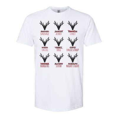 Funny Christmas Reindeer Names Softstyle® CVC T-Shirt