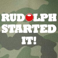 Funny Christmas Rudolph Started It Legacy Tie Dye Trucker Hat