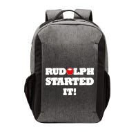Funny Christmas Rudolph Started It Vector Backpack