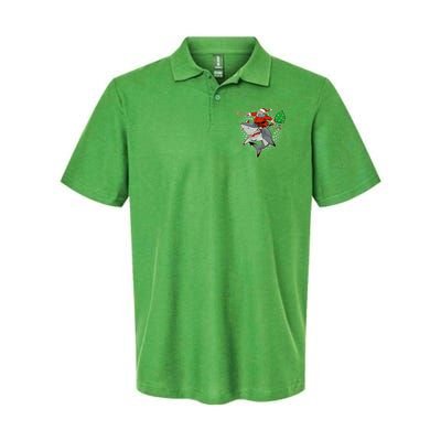 Funny Christmas Santa Riding Shark Polo