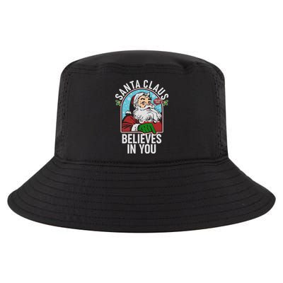Funny Christmas Vintage Santa Claus Believe In You Cool Comfort Performance Bucket Hat