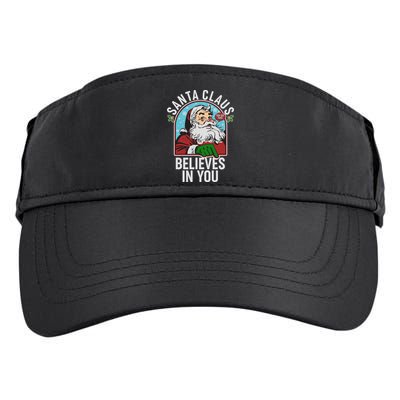 Funny Christmas Vintage Santa Claus Believe In You Adult Drive Performance Visor