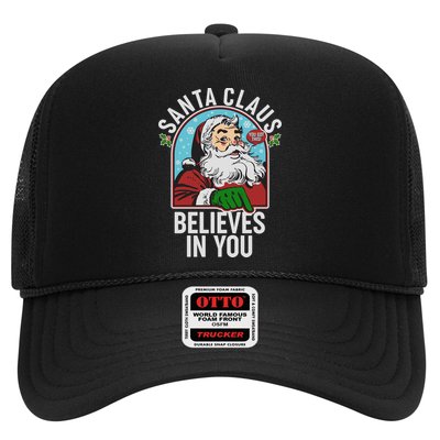 Funny Christmas Vintage Santa Claus Believe In You Trucker Hat