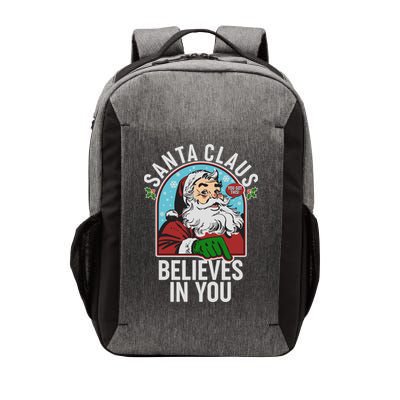 Funny Christmas Vintage Santa Claus Believe In You Vector Backpack
