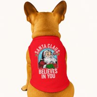 Funny Christmas Vintage Santa Claus Believe In You Doggie Tank
