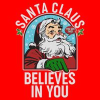 Funny Christmas Vintage Santa Claus Believe In You Flatbill Hat