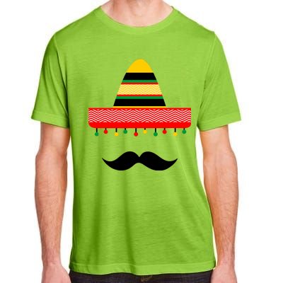 Funny Cinco De Mayo Mexican Hat Sombrero Mustache Adult ChromaSoft Performance T-Shirt