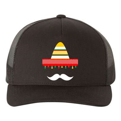 Funny Cinco De Mayo Mexican Hat Sombrero Mustache Yupoong Adult 5-Panel Trucker Hat