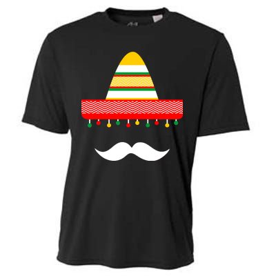 Funny Cinco De Mayo Mexican Hat Sombrero Mustache Cooling Performance Crew T-Shirt