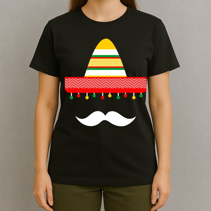 Funny Cinco De Mayo Mexican Hat Sombrero Mustache T-Shirt