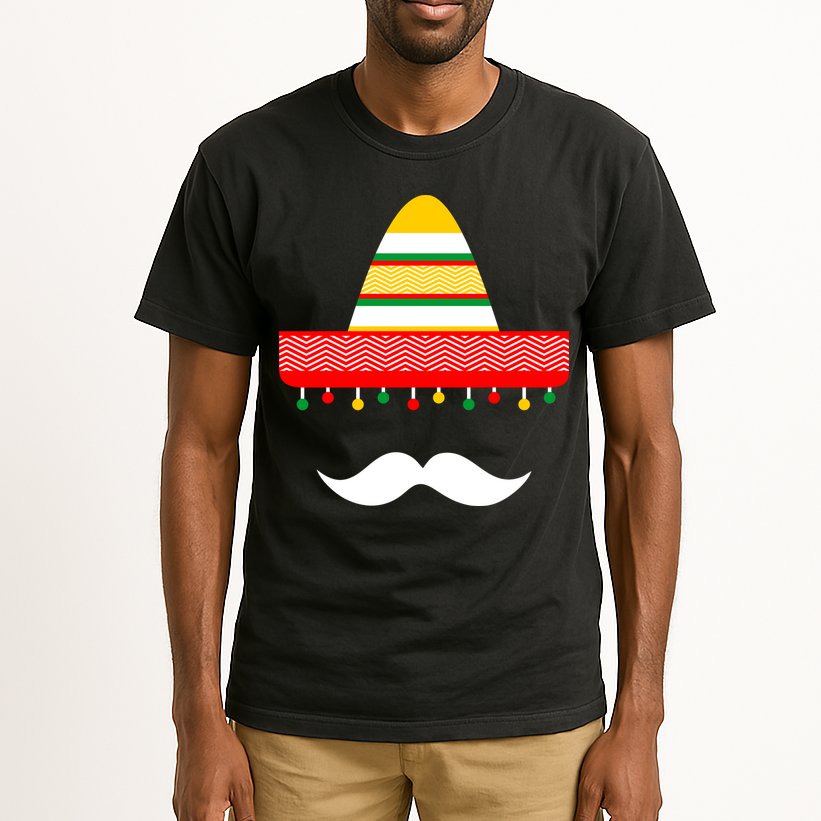 Funny Cinco De Mayo Mexican Hat Sombrero Mustache Tall T-Shirt