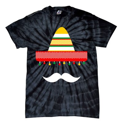 Funny Cinco De Mayo Mexican Hat Sombrero Mustache Tie-Dye T-Shirt