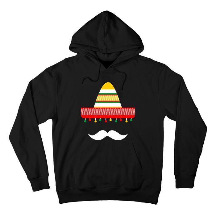 Funny Cinco De Mayo Mexican Hat Sombrero Mustache Tall Hoodie