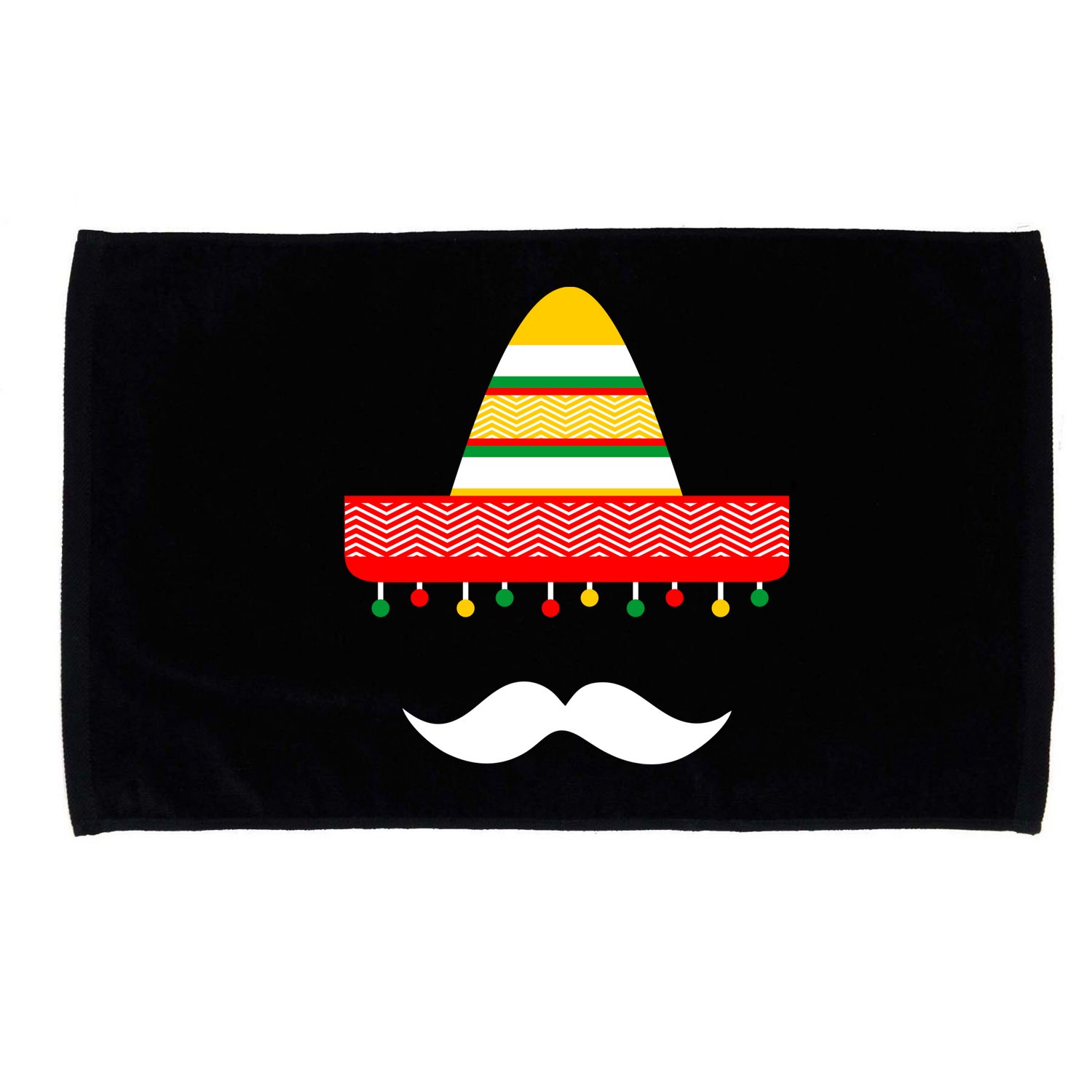 Funny Cinco De Mayo Mexican Hat Sombrero Mustache Microfiber Hand Towel