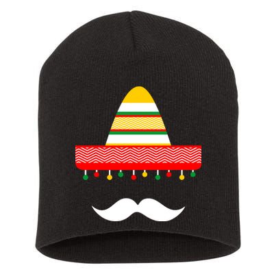 Funny Cinco De Mayo Mexican Hat Sombrero Mustache Short Acrylic Beanie