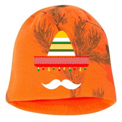 Funny Cinco De Mayo Mexican Hat Sombrero Mustache Kati - Camo Knit Beanie