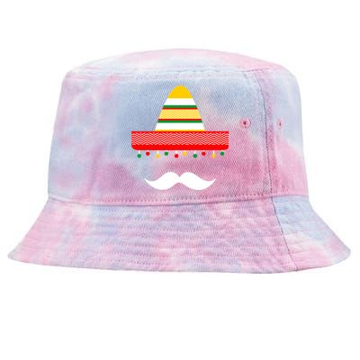 Funny Cinco De Mayo Mexican Hat Sombrero Mustache Tie-Dyed Bucket Hat