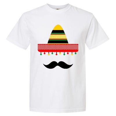 Funny Cinco De Mayo Mexican Hat Sombrero Mustache Garment-Dyed Heavyweight T-Shirt