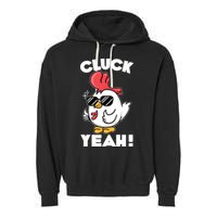 Funny Cluck Yeah! Cool Chicken Garment-Dyed Fleece Hoodie