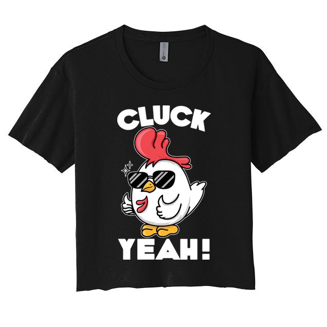 Funny Cluck Yeah! Cool Chicken Crop Top