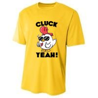 Funny Cluck Yeah! Cool Chicken Youth Performance Sprint T-Shirt