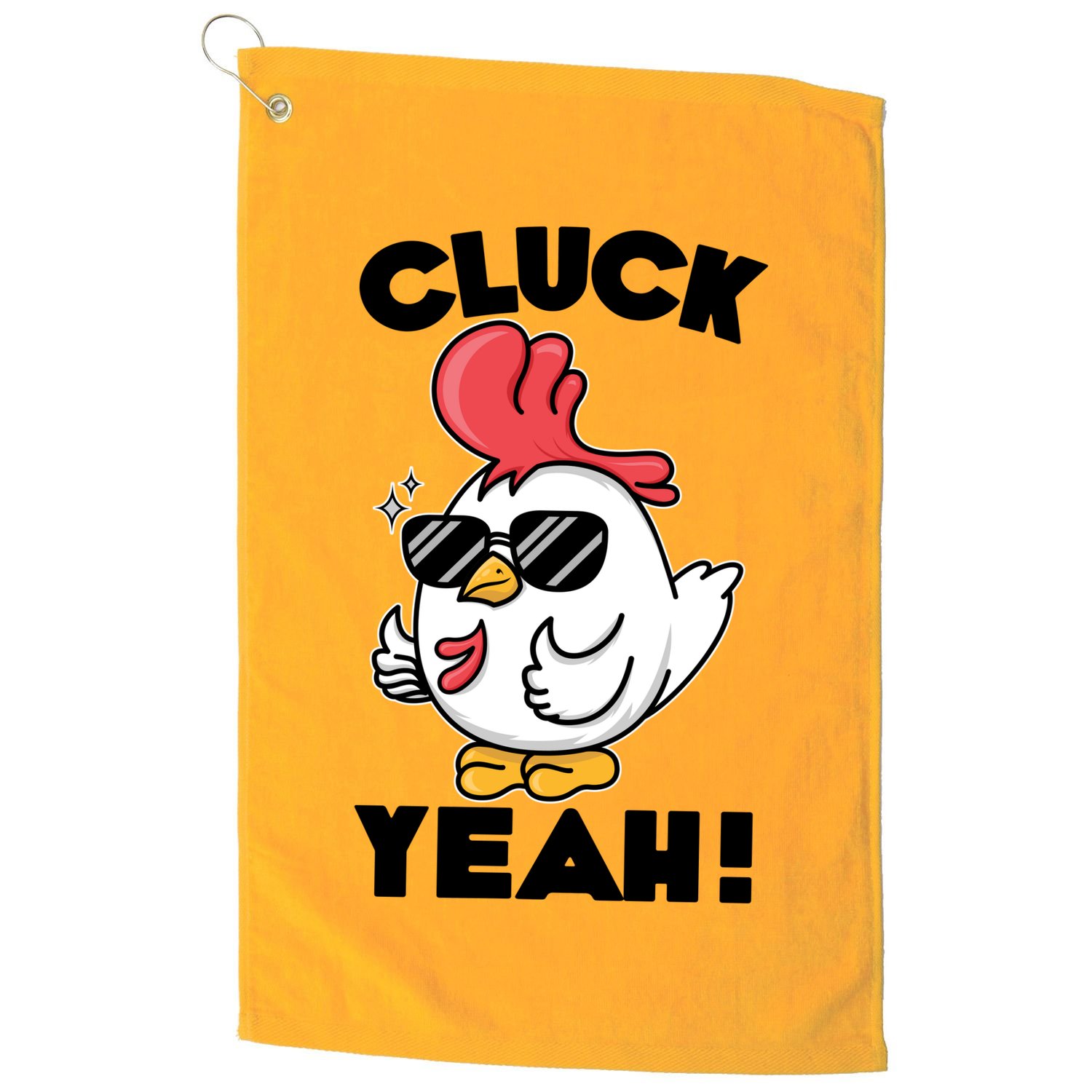 Funny Cluck Yeah! Cool Chicken Golf Towel