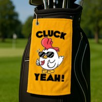 Funny Cluck Yeah! Cool Chicken Golf Towel