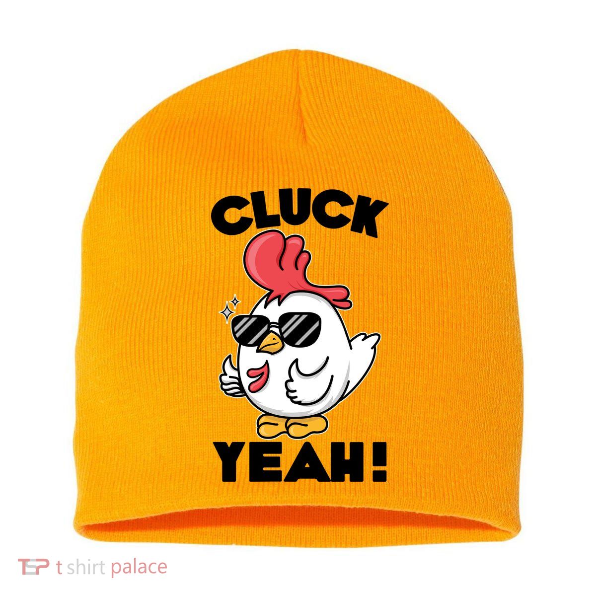 Funny Cluck Yeah! Cool Chicken Short Acrylic Beanie