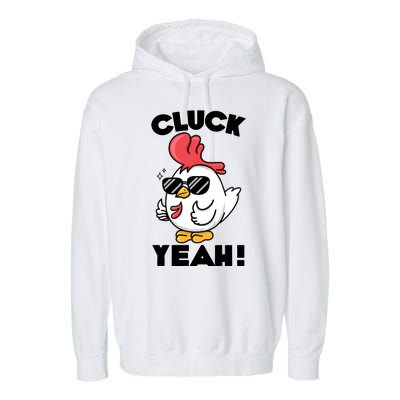 Funny Cluck Yeah! Cool Chicken Garment-Dyed Fleece Hoodie