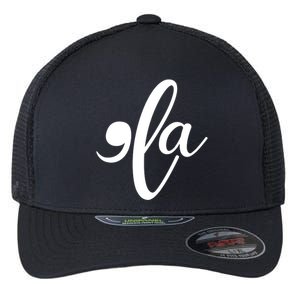 Funny Comma La Kamala Harris Flexfit Unipanel Trucker Cap