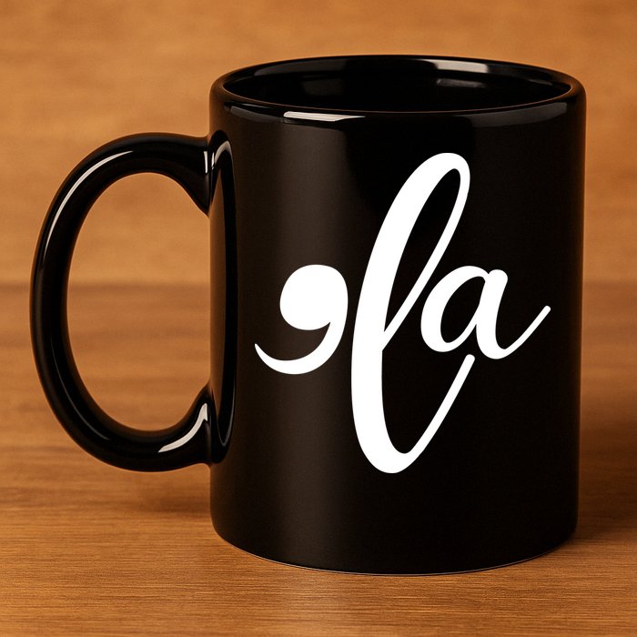 Funny Comma La Kamala Harris 11oz C Handle Ceramic Mug